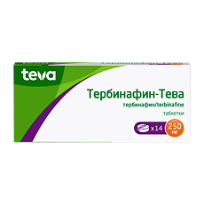 Купить Тербинафин-Тева таблетки 250 мг 14 шт цена