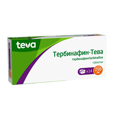 Тербинафин-Тева таблетки 250 мг 14 шт
