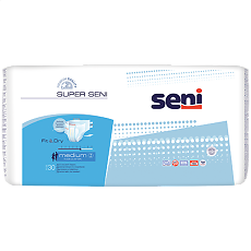 Купить Seni Super Medium подгузники для взрослых (75-110 см) 30 шт цена
