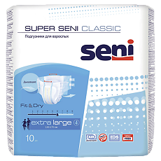 Изображение товара Seni Super Classic Extra Large подгузники для взрослых (130-170 см) 10 шт