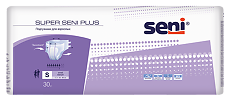 Купить Seni Super Plus Small подгузники для взрослых (55-80 см) 30 шт цена