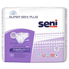 Изображение товара Seni Super Plus Medium подгузники для взрослых (75-110 см) 10 шт