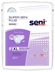 Купить Seni Super Plus Extra Large подгузники для взрослых (130-170см) 30 шт цена