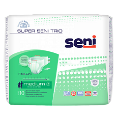 Купить Seni Super Trio Medium подгузники для взрослых 10 шт цена