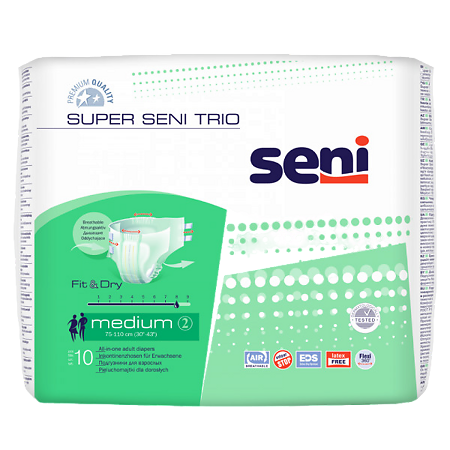 Seni Super Trio Medium подгузники для взрослых 10 шт