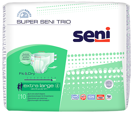 Seni Super Trio Extra Large подгузники для взрослых 10 шт
