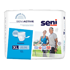 Купить Seni Active Подгузники-трусы для взрослых Extra Large (4) обхват талии 120-160 см 10 шт цена
