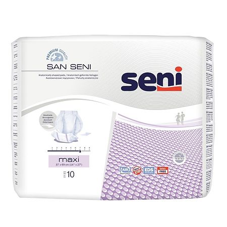 Seni San Maxi подгузники анатомические (36х65 см) 10 шт