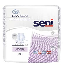 Купить Seni San Maxi подгузники анатомические maxi (36х65 см) 30 шт цена