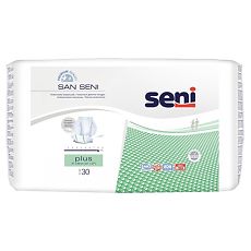Купить Seni San Plus подгузники анатомические (37х69 см) 30 шт цена