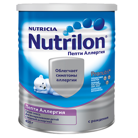 Изображение товара Нутрилон Пепти Аллергия с Пребиотиками Pronutri+ 0+ сухая смесь 400 г для детей с аллергией