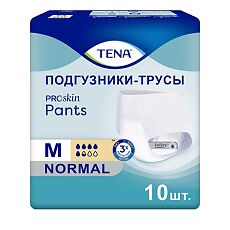 Купить Tena Pants Normal подгузники для взрослых (трусы) р.M (80-110 см) 10 шт цена