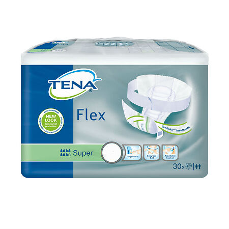 Tena Flex Super подгузники для взрослых р. L (83-120 см) 30 шт