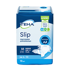 Купить Tena Slip Plus подгузники для взрослых р. M (80 - 122 см) 10 шт цена