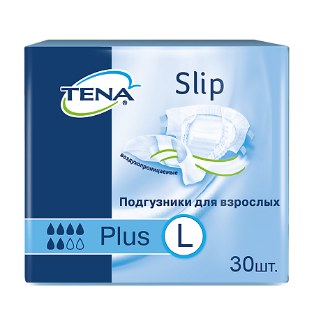 Tena Slip Plus подгузники для взрослых р. L 30 шт