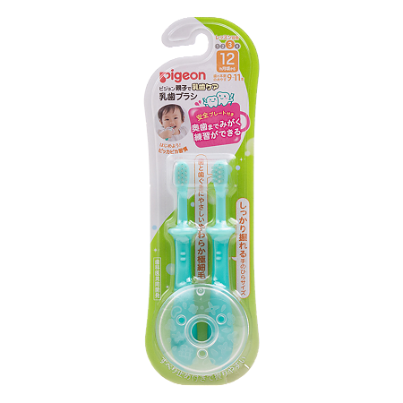 Изображение товара Набор зубных щеток Pigeon 2 шт для детей от 12 до 18 месяцев