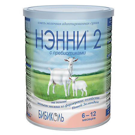 Нэнни 2 смесь на основе натурального козьего молока с пребиотиками 6-12 мес. 400 г 1 шт