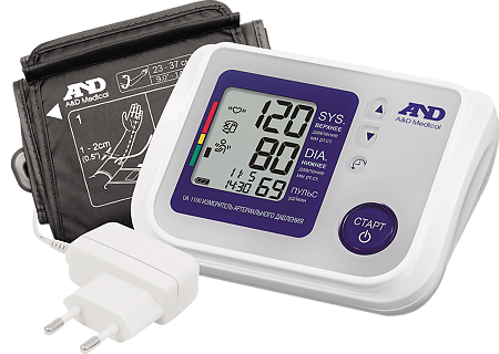 Изображение товара Тонометр AND UA-1100 AC с адаптером 1 шт