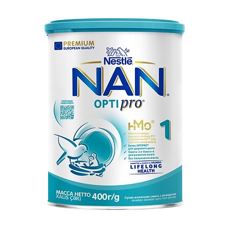 NAN 1 Optipro Премиум Сухая молочная смесь с рождения 400 г 1 шт