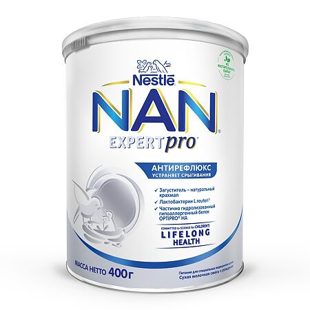 NAN ExpertPro Антирефлюкс Сухая молочная смесь с 0 мес 400 г 1 шт