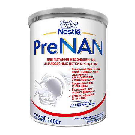 PreNAN Сухая смесь для недоношенных и маловесных детей с рождения 400 г 1 шт