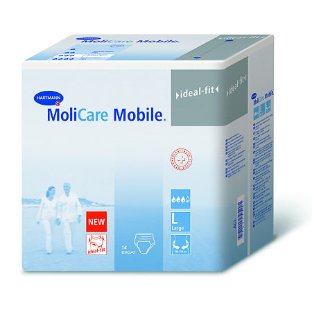 Трусы-подгузники МолиКар Мобайл/MoliCare Mobile ideal-fit р.L 14 шт