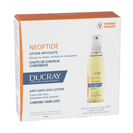 Ducray Neoptide лосьон от выпадения волос у женщин, 30 мл 3 шт