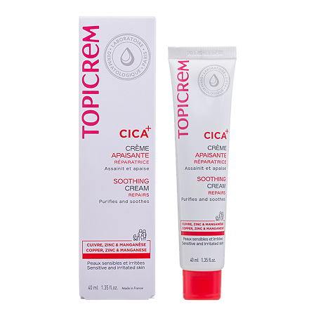 Изображение товара Топикрем Cica крем Цика успокаивающий восстанавливающий 40 мл для всей семьи