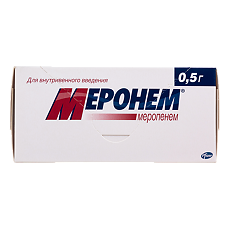Купить Меронем порошок д/приг раствора для в/в введ  0,5 г 10 шт цена