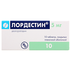 Изображение товара Лордестин таблетки покрыт.плен.об. 5 мг 10 шт