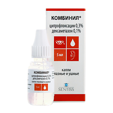Купить Комбинил капли глазные и ушные 1 мг+3 мг/мл фл-кап 5 мл 1 шт цена