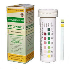 Купить Тест-полоски Кетоглюк-1 для определения глюкозы, кетоновых тел в моче 50 шт цена