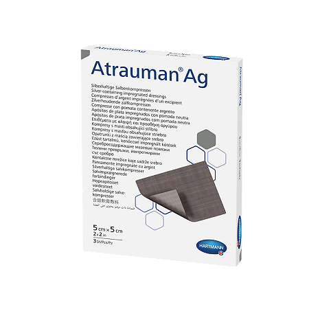 Повязка мазевая Атрауман АГ/Atrauman AG с серебром стерильная 5 х 5 см 3 шт