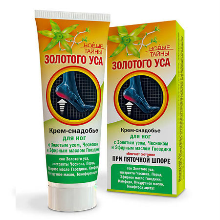 Изображение товара Новые тайны Золотого уса Крем-снадобье при пяточной шпоре 75 мл 1 шт