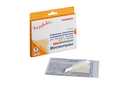 ВоскоПран Повязка с мазью метилурацила 7,5х5 см 5 шт