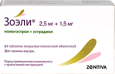 Купить Зоэли таблетки покрыт.плен.об. 2,5 мг+1,5 мг 84 шт цена