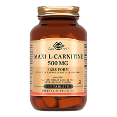 Изображение товара Solgar L-Карнитин 500 мг / Maxi L-Carnitine 500 mg Tablets таблетки массой 1338 мг 30 шт