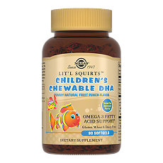 Купить Solgar Золотые рыбки для детей / Lit'l Squirts Children's Chewable DHA Softgels жевательные капсулы массой 900 мг 90 шт цена