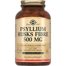 Изображение товара Solgar Псиллиум пищевые волокна 500 мг / Psyllium Husks Fiber 500 mg Vegetable Capsules капсулы массой 610 мг 200 шт