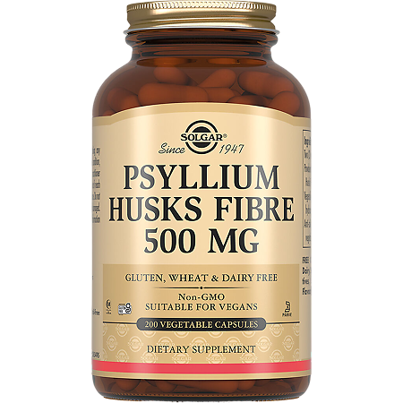 Изображение товара Solgar Псиллиум пищевые волокна 500 мг 200 капсул для здоровья кишечника