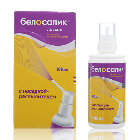 Изображение товара Белосалик лосьон раствор для наружного применения 0,05%+2% с насадкой-распылителем 100 мл 1 шт