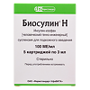 Биосулин Н суспензия для п/к введ 100 ме/мл картридж 3 мл 5 шт
