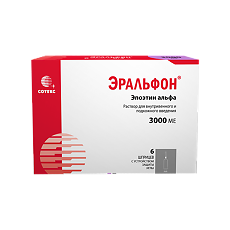 Купить Эральфон раствор для в/в и п/к введ 3000 ме 0,3 мл 6 шт цена