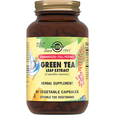 Изображение товара Solgar Экстракт листьев Зеленого чая / Green Tea Leaf Extract Capsules капсулы массой 623 мг 60 шт