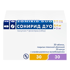 Купить Сонирид Дуо Набор капсулы 0,4 мг+5 мг 30 шт цена