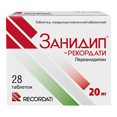 Купить Занидип-Рекордати таблетки покрыт.плен.об. 20 мг 28 шт цена
