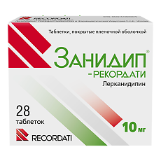 Купить Занидип-Рекордати таблетки покрыт.плен.об. 10 мг 28 шт цена