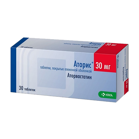 Изображение товара Аторис таблетки 30 мг покрыт subcon. оболочкой 30 штук