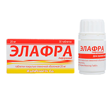 Купить Элафра таблетки покрыт.плен.об. 20 мг 30 шт цена