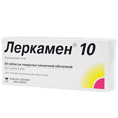 Купить Леркамен 10 таблетки покрыт.плен.об. 10 мг 60 шт цена
